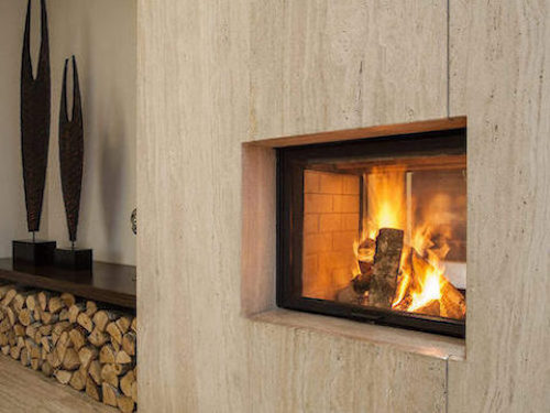 Travertine Caesar Fireplace Surround