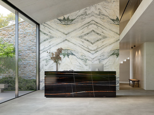 Sahara Noir Marble Hotel Reception Desk