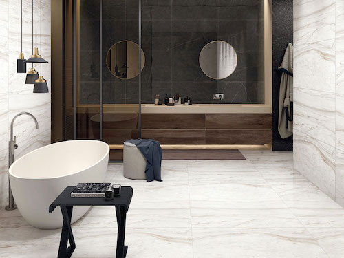 Volakas White Bathroom Modern Interiors